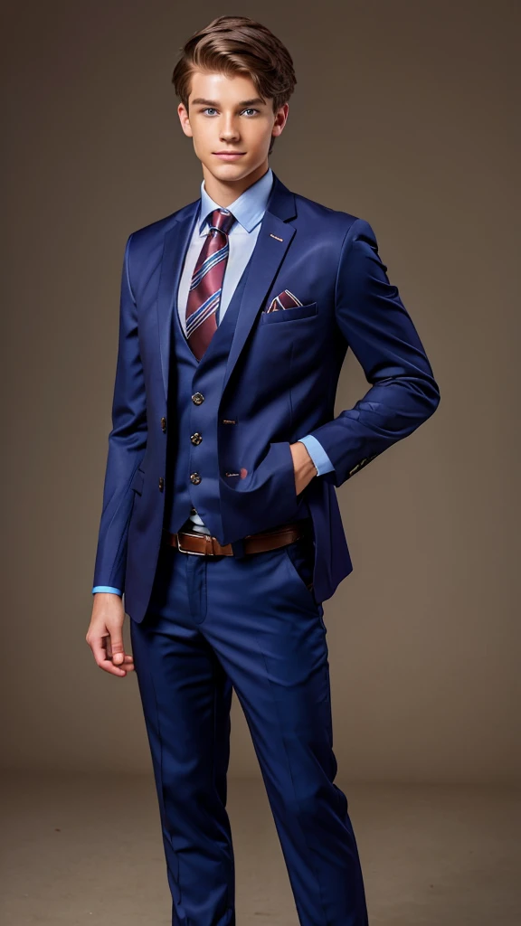 19 year old male wearing tie and lomg sleveed button up with blazer and vest with dress pants and belts
4K HIGH REZ
Physical Description: Brown colored hair and skinny build. 5"5 and 150 LB. Blue eyes.
.