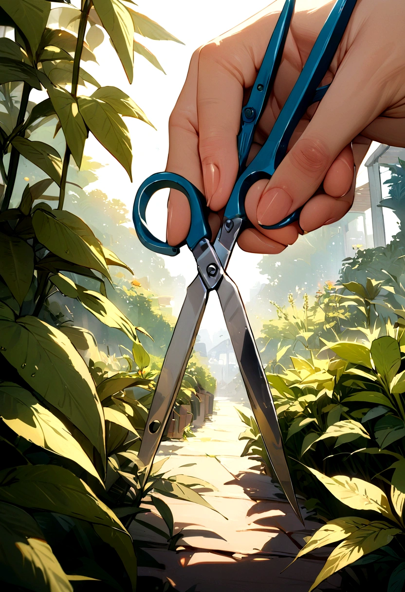 ((Best Quality)), ((Masterpiece)), (detailed), gardening and cannabis scissors