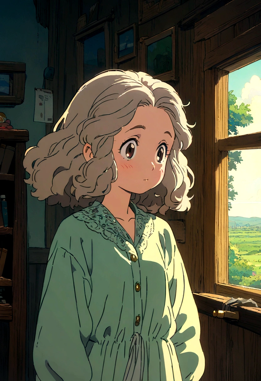 Studio Ghibli-style anime movies, Movie stills, Highest quality, masterpiece, Super intricate details, 8K,Girl