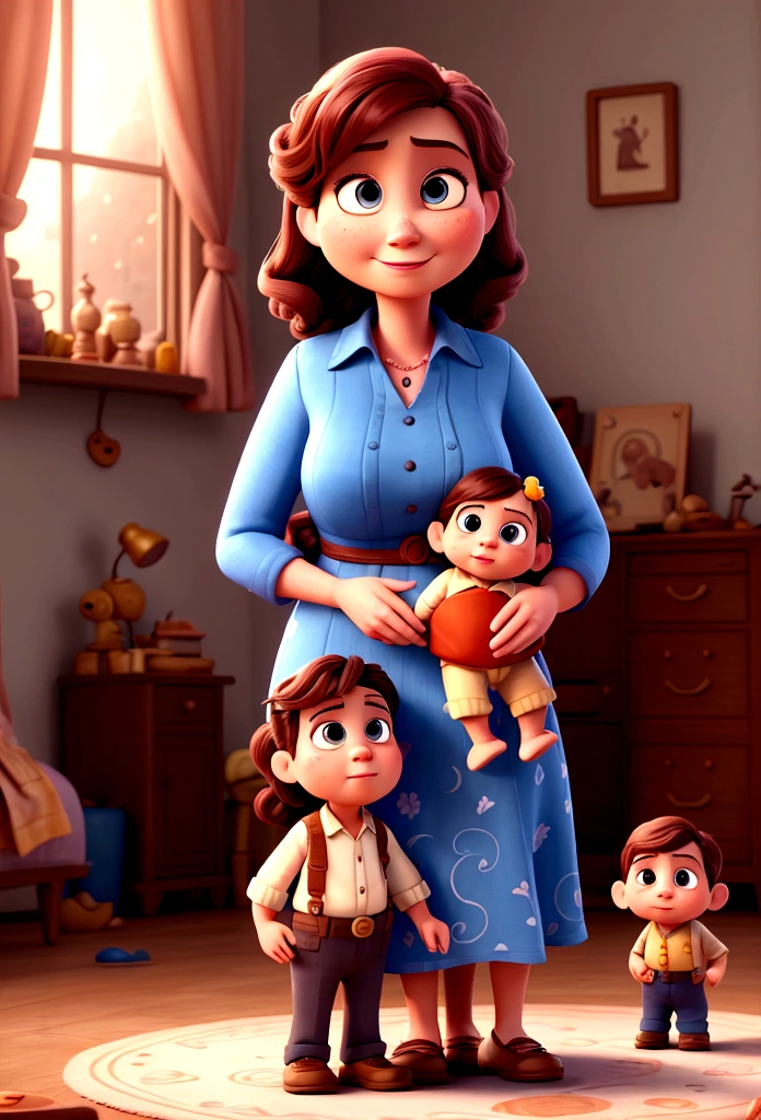 Illustration of famirly. mother, , father、Full HD, focused on cinematic touches, Disney Pixar Animation's Desenvolva