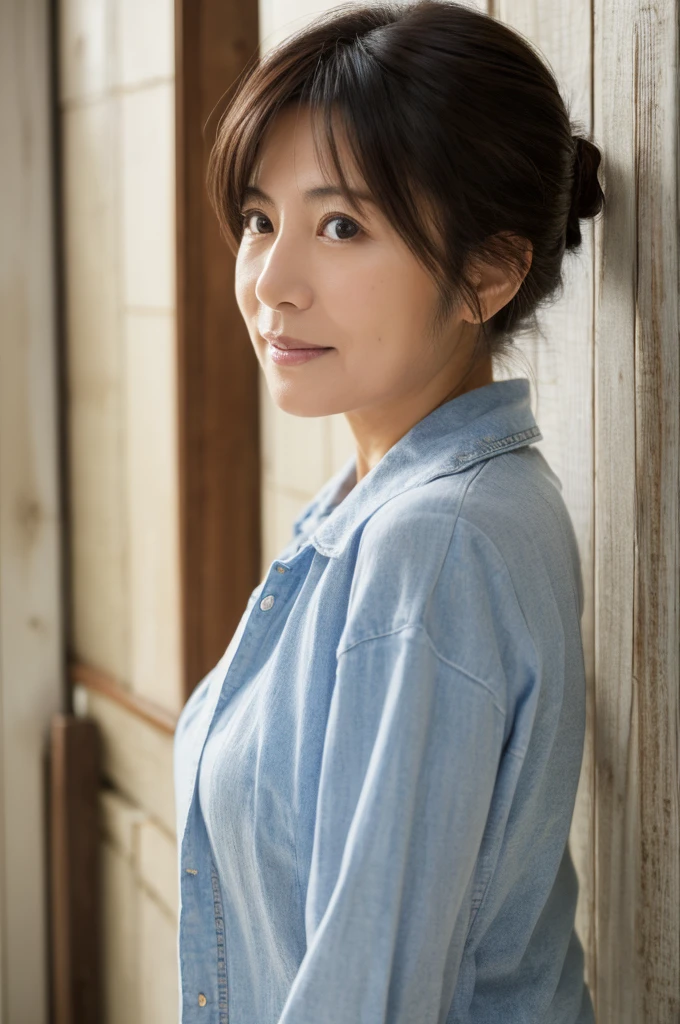 ((Highest quality)), ((masterpiece)), (detailed), Japanese,Mature Woman,Facing forward,Upper Body