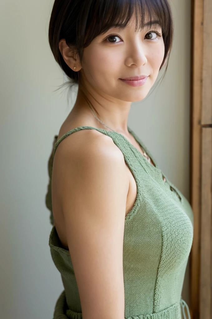((Highest quality)), ((masterpiece)), (detailed), Japanese,Mature Woman,Facing forward,Upper Body