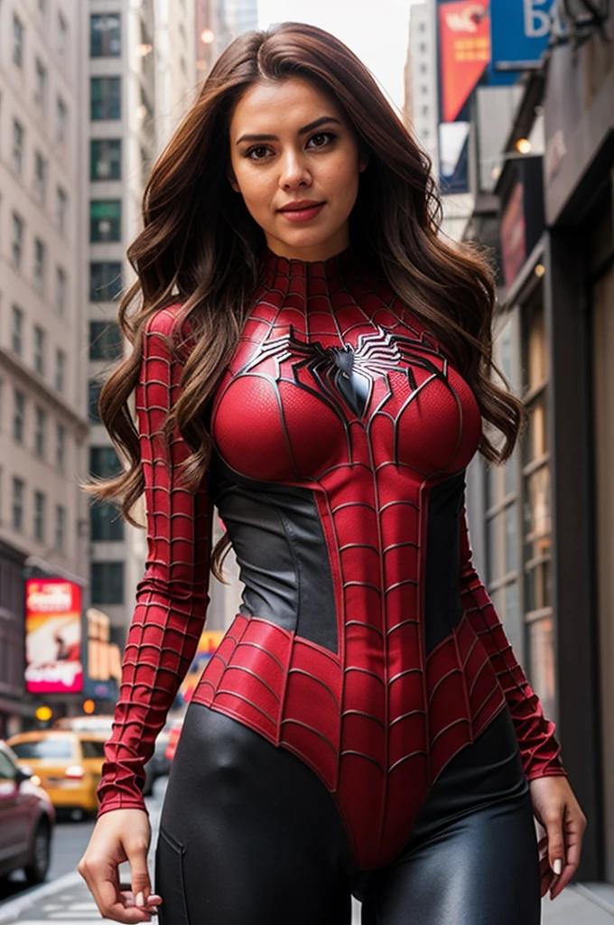 Spiderwoman medium breasts brown hair at New York City Spiderwoman costume 