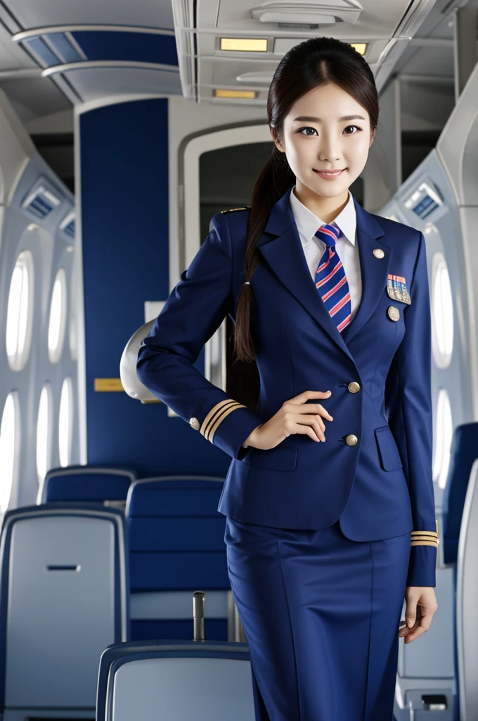 Stewardess uniform mixed with South Korea