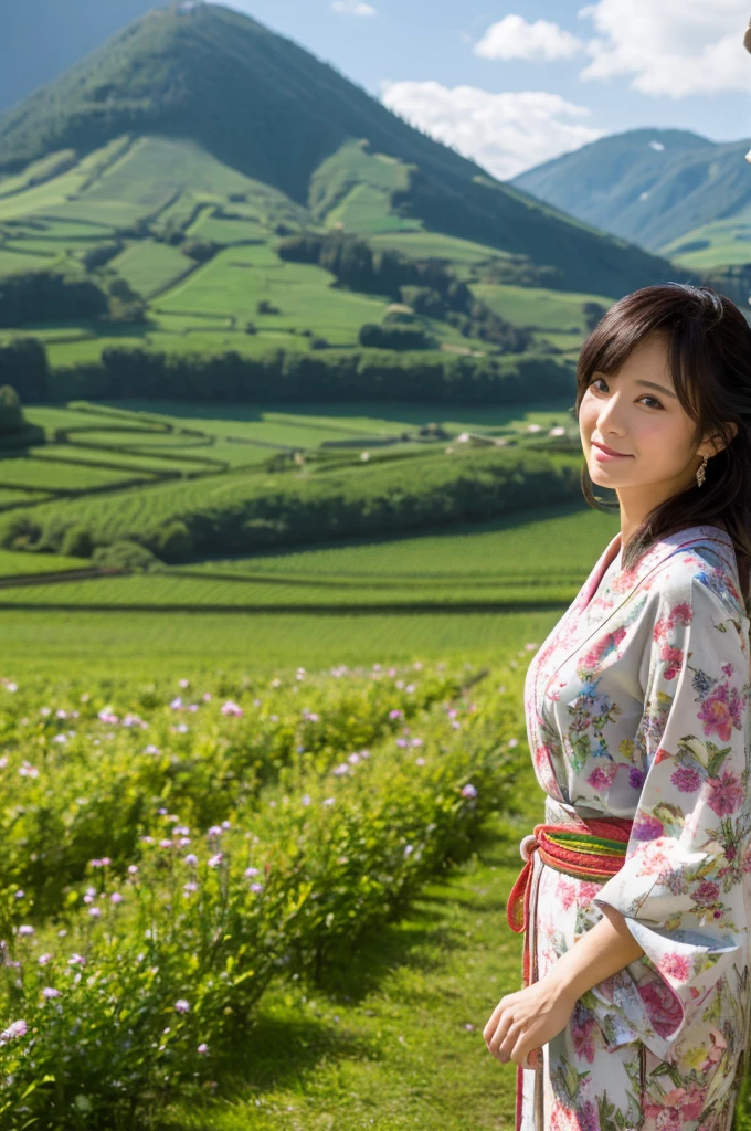 ((Highest quality)), ((masterpiece)), (detailed), Japanese,landscape,Beauty,Mature Woman