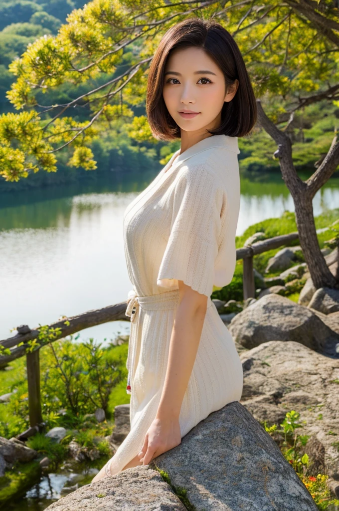 ((Highest quality)), ((masterpiece)), (detailed), Japanese,landscape,Beauty,Mature Woman