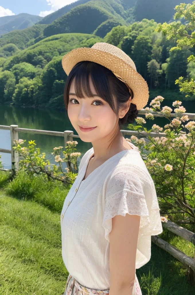 ((Highest quality)), ((masterpiece)), (detailed), Japanese,landscape,Beauty,Mature Woman