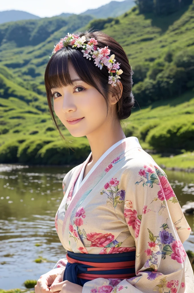 ((Highest quality)), ((masterpiece)), (detailed), Japanese,landscape,Beauty,Mature Woman