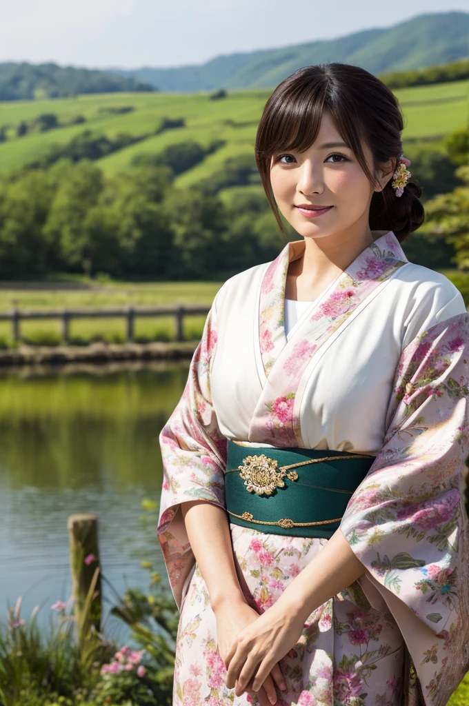 ((Highest quality)), ((masterpiece)), (detailed), Japanese,landscape,Beauty,Mature Woman