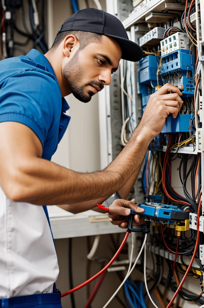 Electrician working