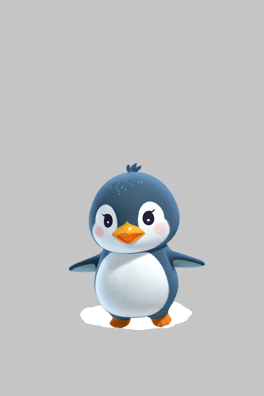 acs style,close up of a cute penguin,simple background,full body,, (masterpiece, best quality, high quality, highres, ultra-detailed),