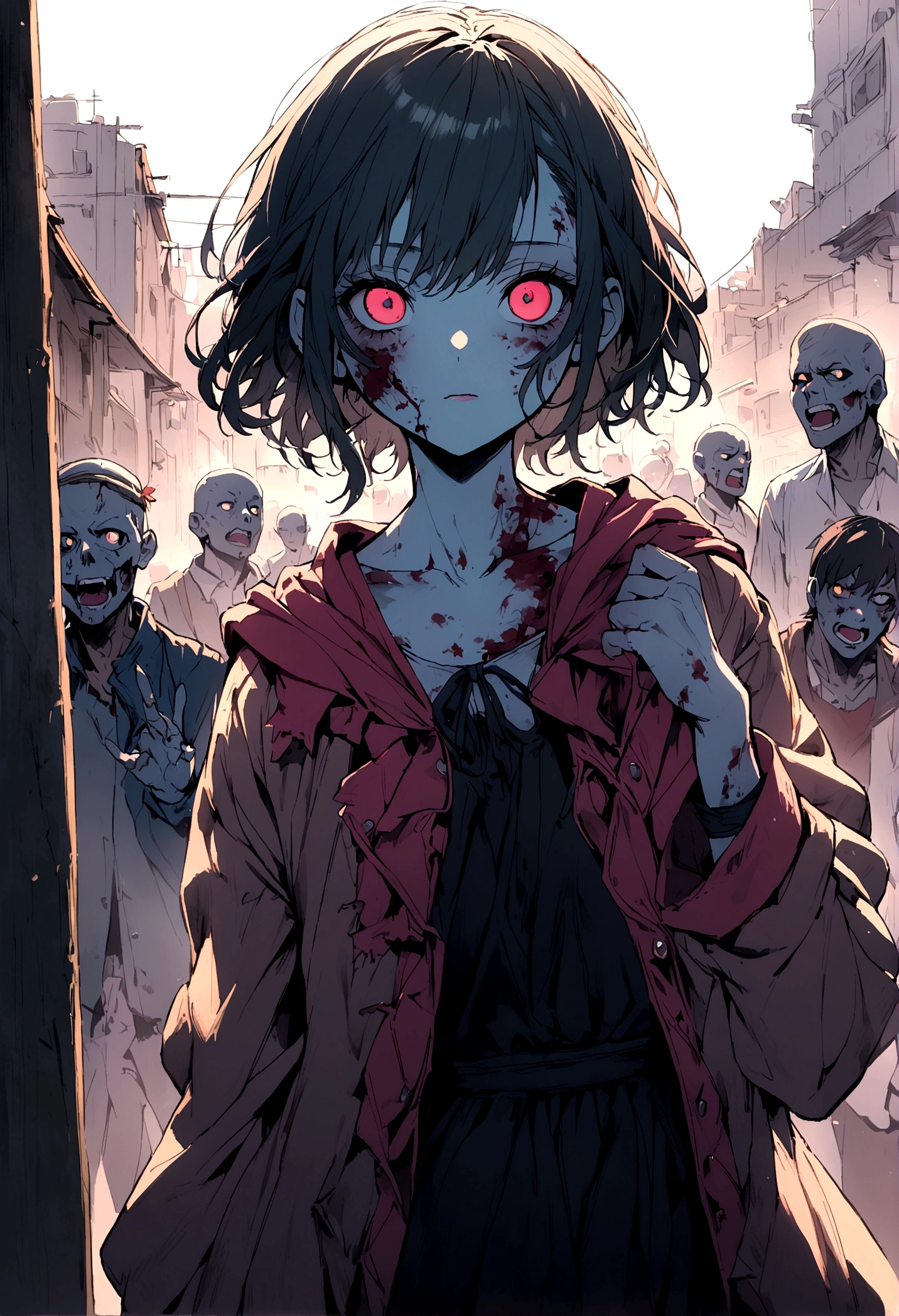 girl, zombie