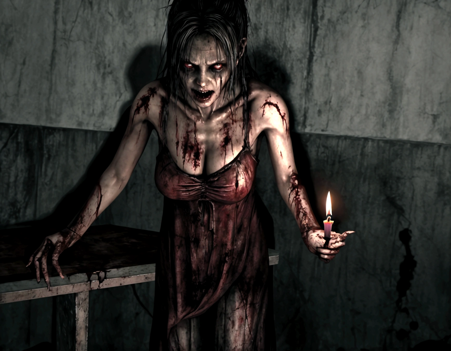 gore, Dead girl with a lot of blood.