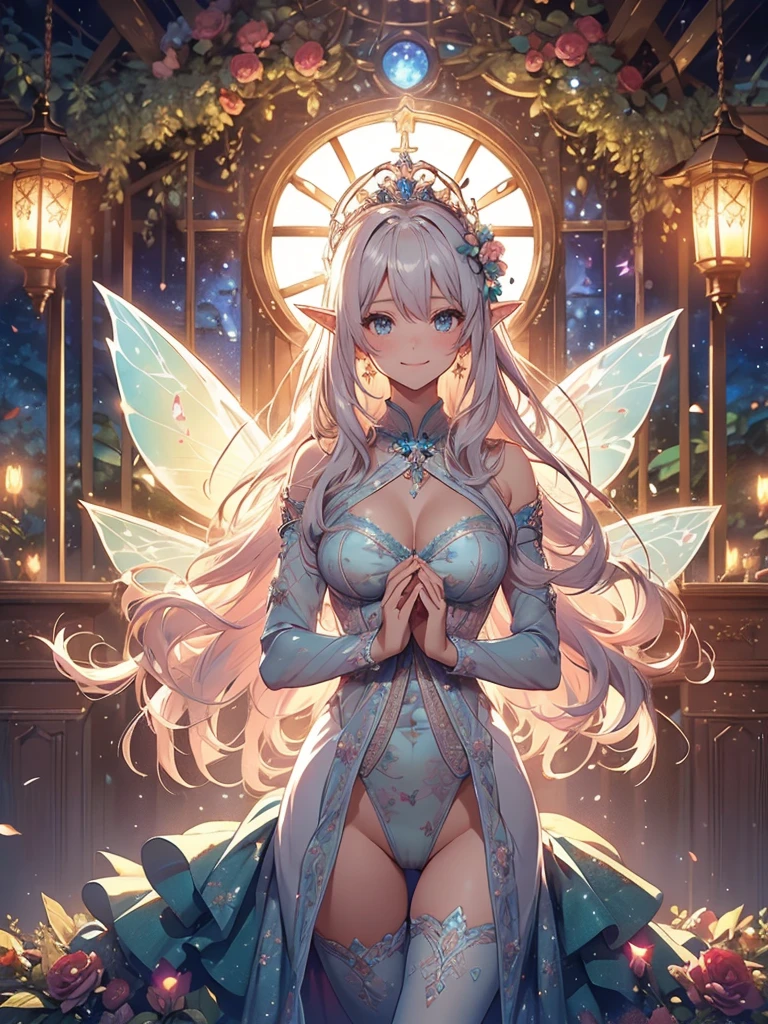 最high quality、1 woman elf on screen 、Beautifully decorated bra、Beautiful foam、、CourtyardShining fairy wings、Flower fractal art Beautiful Nature((beautiful night)) ((starry night)) 、Bigger on the screen((cowboy shot )) 、((seethroughbodystocking,underwear)),Beautiful radiance,High-definition depiction, Realistic, 8K, Unity, beautiful Shot, light smile, Beautifully and vividly drawn, , Beautiful, beautiful, clear skin、sexly,beautiful underwear,Countless rays of light pouring down, Swirling Light, Raise one arm above your head, Intense light is emitted from the magic circle in front of the girl. forest、Lots of leaves、green leaves、flower、Particles of light、nature at night、Magic Palace、Fairy tale、
Romanticism,Cowboy Shot: The most beautiful form of chaos, Mr..々colour, Intertwined flowers, Particle,magical gentle light,smile,sexly,image quality、masterpiece、Beautiful Face、Super beautiful elf woman((Big breasted 22 year old office lady、Bust 100,Beautiful long ironed hair 、bionde hair,height: 165cm。、ANDsbian、、high quality、、Visual art、Written boundary depth、universe、Happy smile、、elegant、ticker beautiful decorative、、beautiful tiara、Beautiful bed、Beautiful Landscape、A kind smile、wonderful、Fluttering petals、Dance happily、、Cultivate fantasy、、Mystery light Lots of flowers、、art、forest, art,mystery,Ultra-high resolution,atmosphere A colorful and dreamy anime-style illustration of a young girl with beautiful hair,Beautiful Forest. surrounded by a kaleidoscope of colors and glowing lights. The background is filled with whimsical details and a magical atmosphere. --ar 3:4 --style raw --stylize 600 --niji 6、Throne Beautiful