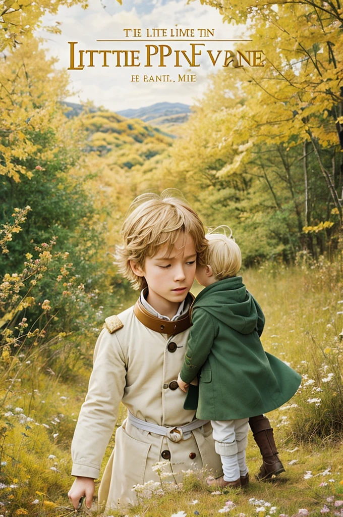 Create me a cinematographic cover of the book The Little Prince with the style of director Hayao Miyasaki 