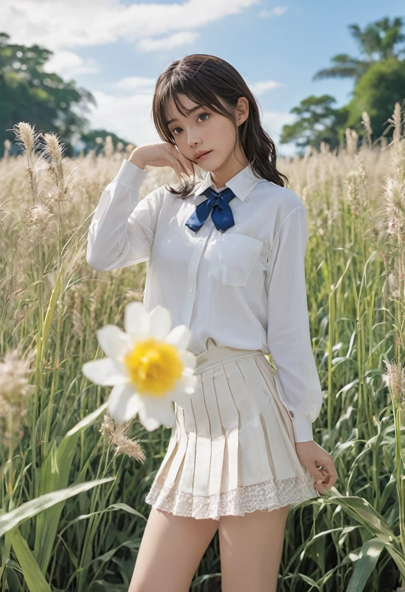 (​masterpiece:1.4)、(1male people:1.9)、1girl、15 years old,(:1.2),high school student,beautiful girl,(short ponytails:1.2),akb48,nogizaka46,sailor suit,high ,(A father is touching his delicate girl's crotche:1.9)、student clothes、a closeup、Lying in bed、Father touching the crotch of delicate girl、(Cute 15-year-old delicate girl with semi-long hair and 50-year-old father with short hair)obscenity:1,2、Metamorphosis:1,2、NSFW:1,2、caress:1,2、Wrinkles between the eyebrows、Touching each other's crotches、red blush、toppless、White panties、Dark blue pleated mini skirt、tre anatomically correct,(small breasts:1.2),(skinny:1.2),(fullnude:1.5),nipple,(have a dildo in hand:1.5),dildo,sextoy,