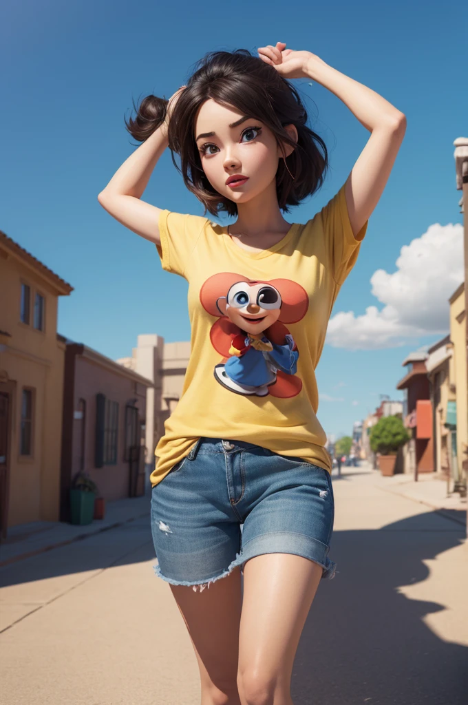 a female character disneypixar 3d animation style 