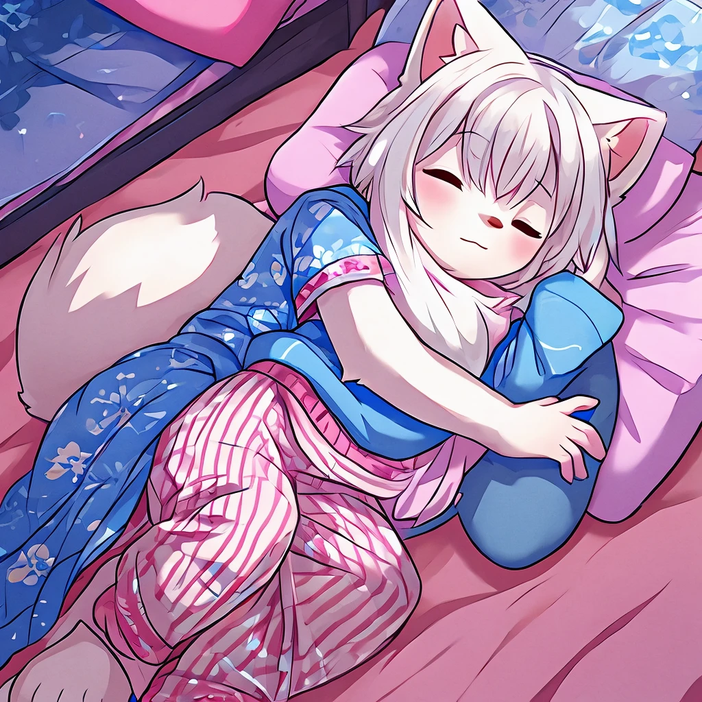 arctic fox, mascle, pyjamas, sleeping, natta, 独奏, fluffly 