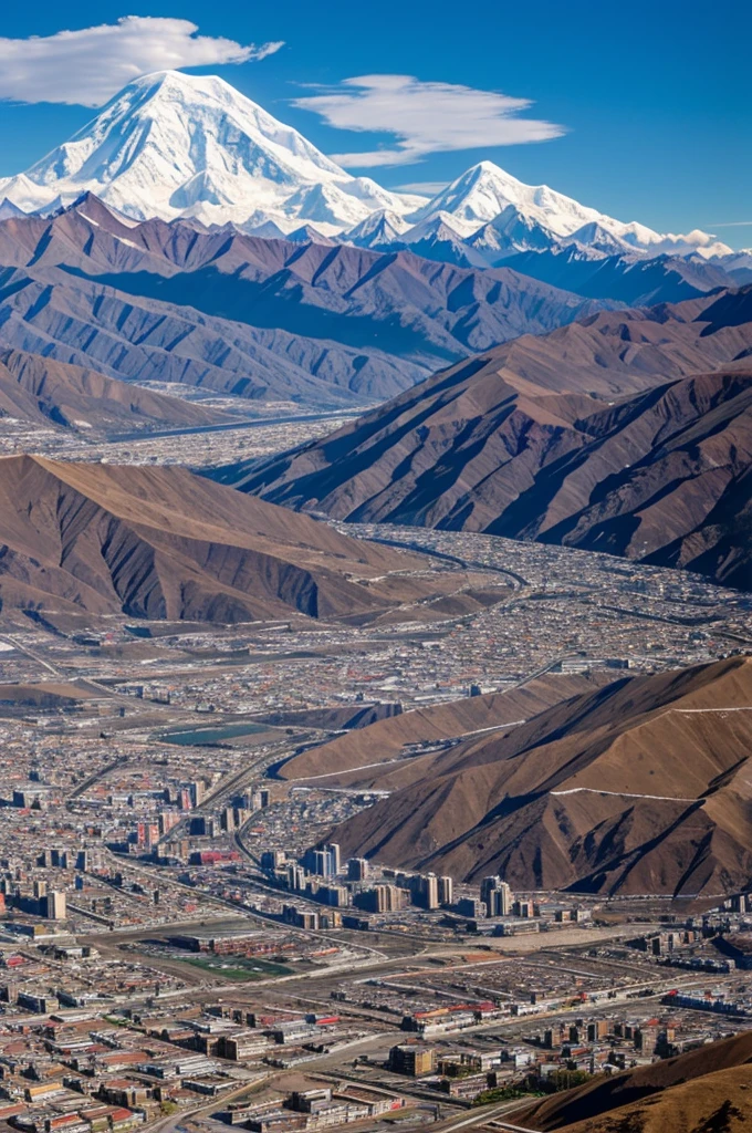 2 images that show the Illimani of the city of La Paz and that is related to makeup brushes