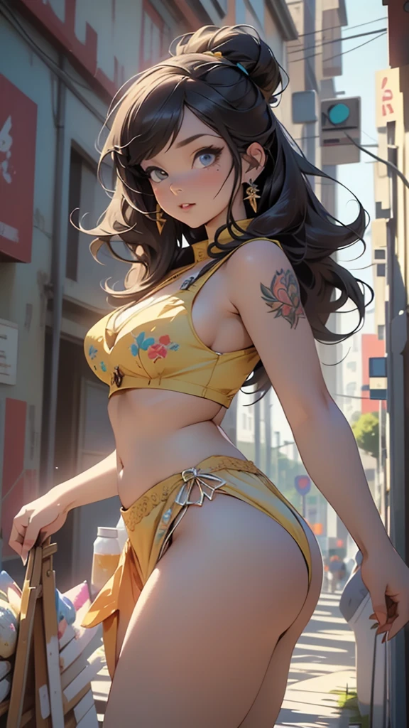 belly-dancer, octane render, hdr, (hyper-detailed:1.15), (soft light sharp:1.2), 1girl, slim and thick, beautiful girl, ultra_detailed eyes, mature, curvaceous, ample hips, (insanely detailed accentuated big booty:1.2), thick thighs, opal drops, paint teardrops, woman made up from paint, ultra_detailed texture body, entirely paint, splat splash, opalescent paint lingerie, paint bulb, outdoor, belly dancing attire, vivid colors, 16k, UHD, HDR10, (masterpiece:1.5), absurdres, (best-quality:1.5),