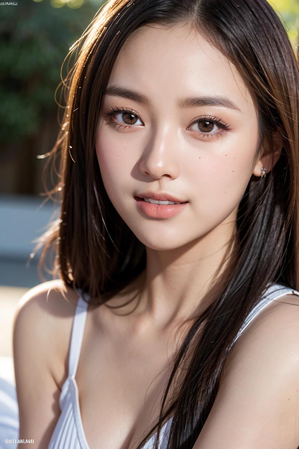 (Sillamäe:1.5), close up, masterpiece, best quality, raw photo, photorealistic, face, incredibly absurdres, beautiful girl (Thai Mix), seductive smile, cute, long hair, depth of field, highres, ultra-detailed, finely detail, extremely detailed, extremely detailed eyes and face, sharp pupils, realistic pupils, sharp focus, cinematic lighting,