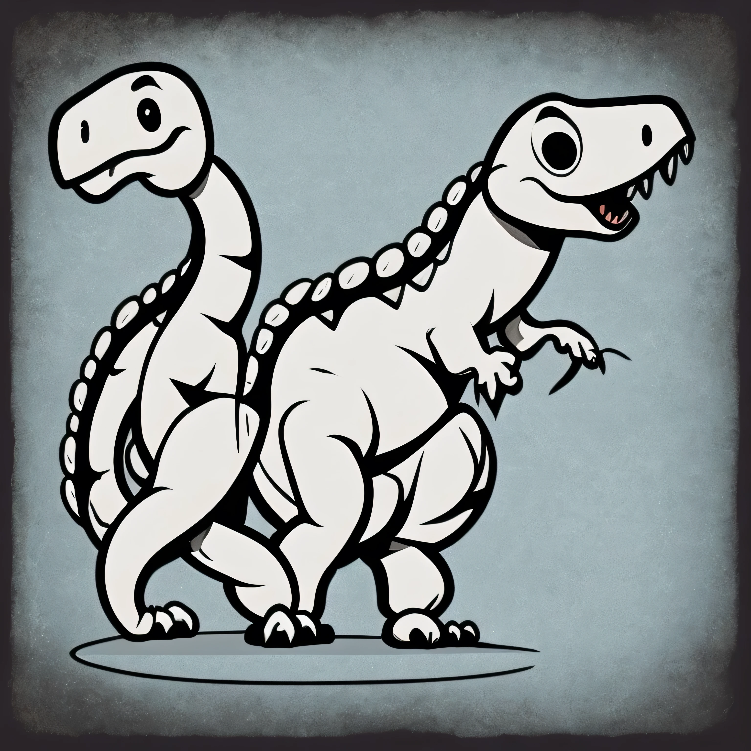 white background,monochrome,dinosaur,cute eyes,
