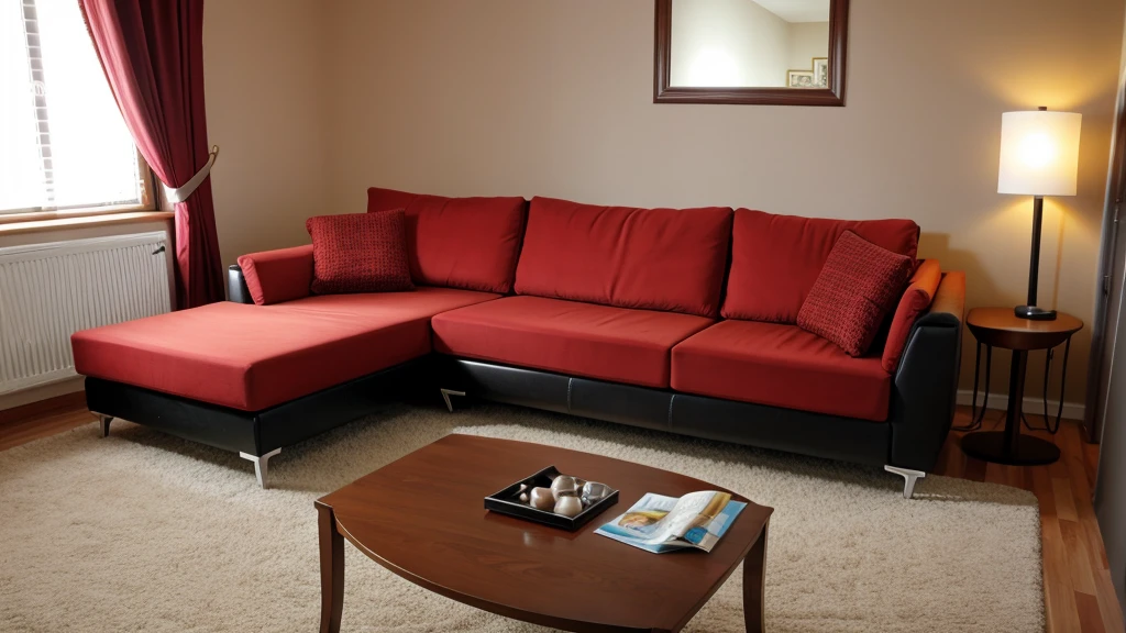 There is a nice sofa in the room