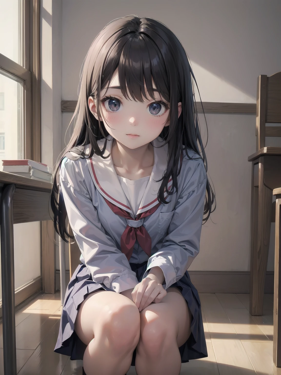 masterpiece、so beautiful、Clear contours、Cute pose of a in kindergarten uniform
