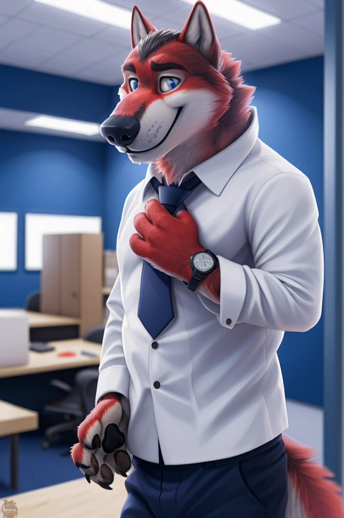 Ivan Fedorovich Wolfbach (Novosibirsk) ,tall handsome, wolf,young, 24 years, brown fur,Kind,(red body:1.3),beautiful blue eyes,Novosibirsk,dressed,blazer, lifeguard uniform, зеленый blazer, White shirt, black tie, Green pants, canine, wolf, detailed fur, male, antro, paw pads, finger claws,At the viewer, 5 fingers, paws, 5 fingers, smile, wrist watch, т nextel,by xenoforge, (difficult, high detail, digital photography, soft focus, RAW variety of theater,Very close to the camera сидит, office,Novosibirsk, smile, good mood, positive, Very close to the camera,Russian Emergency Situations Ministry,
Photorealism, realistic, photorealistic, digital style, Subsurface scattering,I look at the viewer, in the shop, chooses flowers for mom,
masterpiece, Best quality, ultra realistic, 8 k)