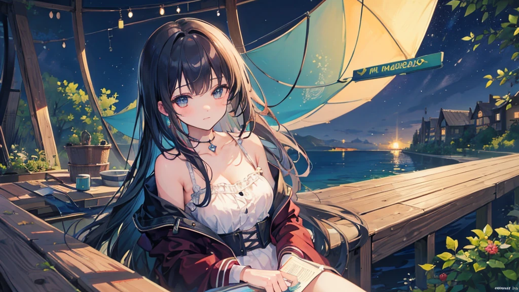 ((Highest quality)), ((masterpiece)), (detailed),Lo-fi Night Relaxation