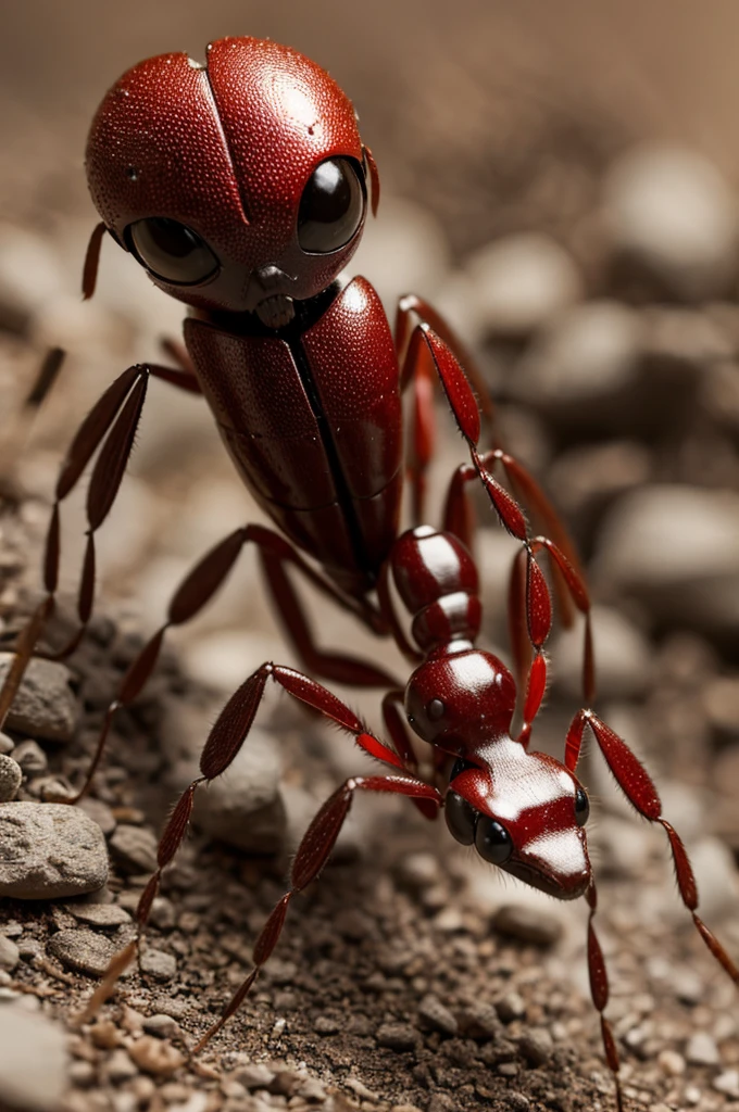 Humanoid ant with red clothes