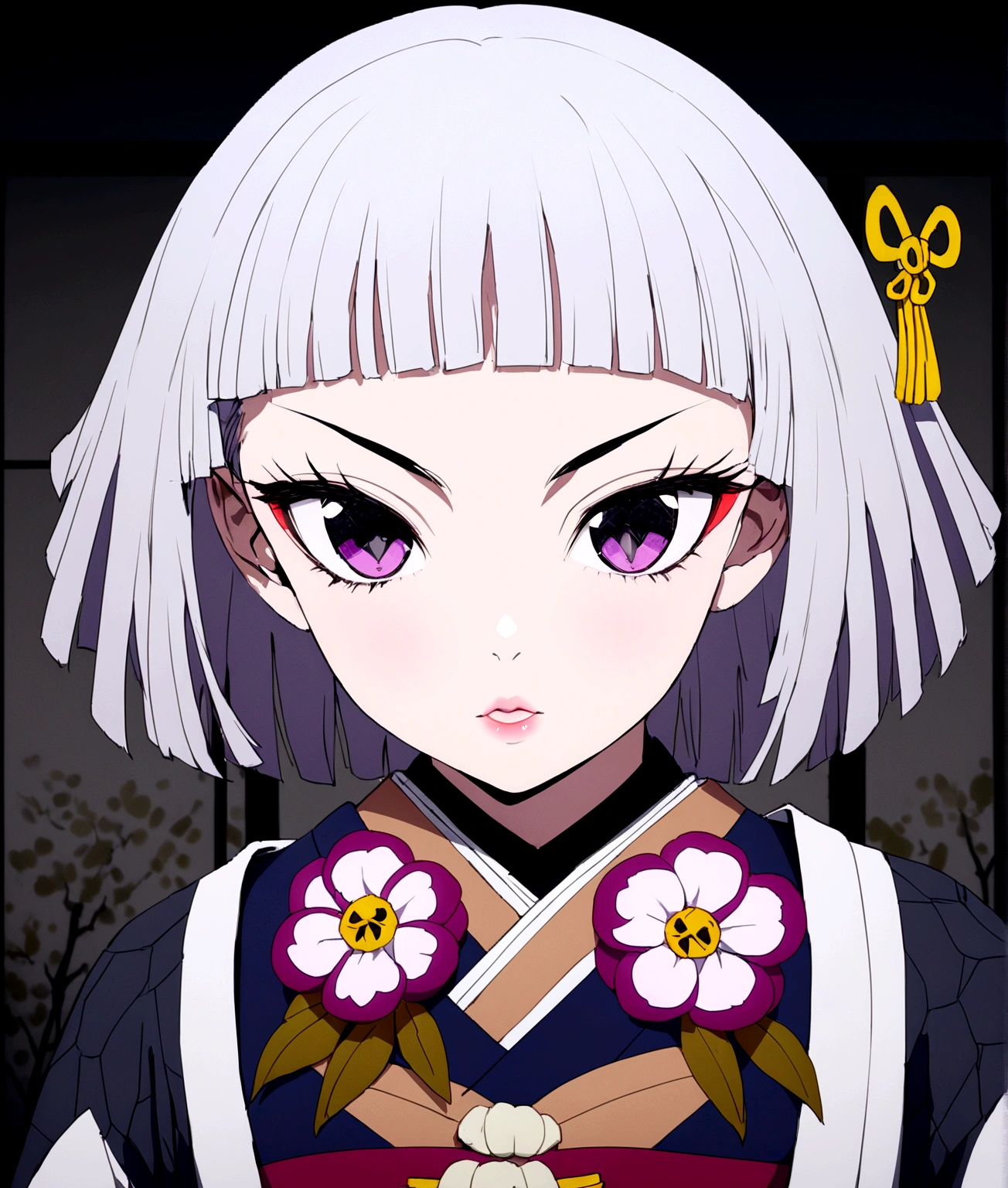 a female demon slayer swordsmith from kimetsu no yaiba, intricate haori, detailed sword, highly detailed portrait, beautiful detailed eyes, beautiful detailed lips, extremely detailed face, long eyelashes, dynamic pose, powerful aura, digital art, cinematic lighting, vivid colors, studio lighting, 8k, best quality, masterpiece, photorealistic