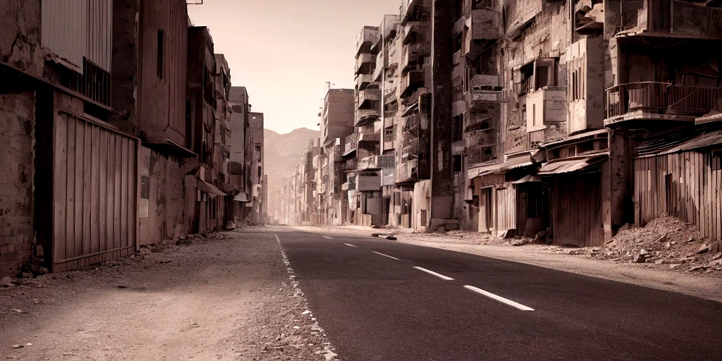 several roads in a deserted place, going in different directions, moonlit atmosphere, with a large crowd walking on these roads, people walking, men and women and children walking, deserted environment, deserted place, arid, no vegetation