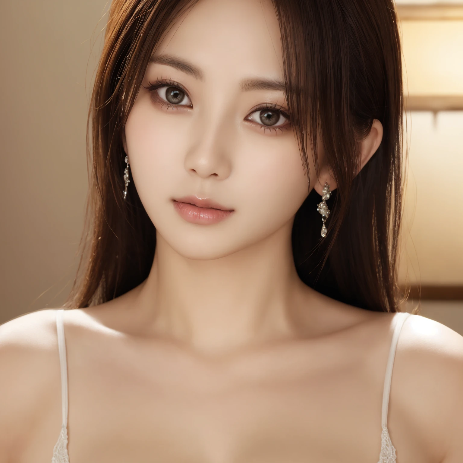 masterpiece、Highest quality、High resolution、Tabletop、wallpaper、Realistic、Bright lighting、Professional Lighting、Face Light、Smooth lighting、Japanese women、Adult、Beautiful woman、action、gravure、sexy、so beautiful、Beautiful Skin、Beautiful and exquisite、Detailed face、slim、Brown eyes、Looking into the camera、Cleavage、Big Breasts