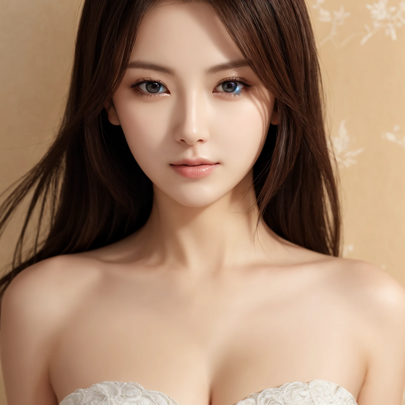 masterpiece、Highest quality、High resolution、Tabletop、wallpaper、Realistic、Bright lighting、Professional Lighting、Face Light、Smooth lighting、Japanese women、Adult、Beautiful woman、action、gravure、sexy、so beautiful、Beautiful Skin、Beautiful and exquisite、Detailed face、slim、Brown eyes、Looking into the camera、Cleavage、Big Breasts