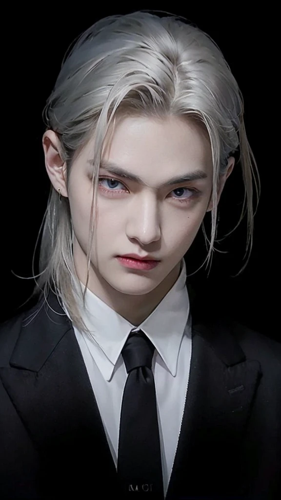 best quality,masterpiece:1.3,16k, (replace only the face with Kim TaeHyung), keep everything else,detailed eyes,detailed lips (hyper realistic), his hand have a bird black, detail fingers, detail his hands. Have eyes blue. (He nails his Asian traits) 