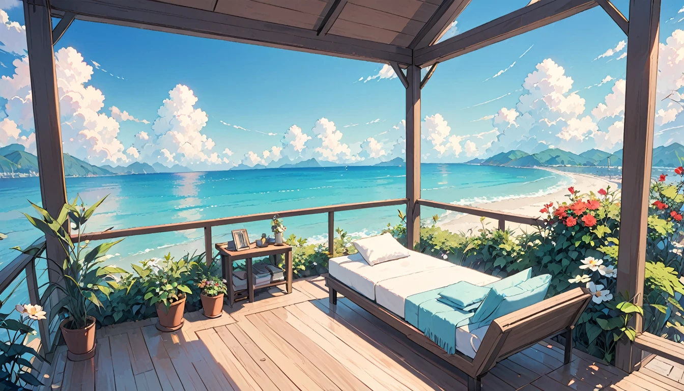 「Deep LOFI – Music for deep relaxation and focus」
「Relax with deep sounds。」Blue sky and beautiful sea