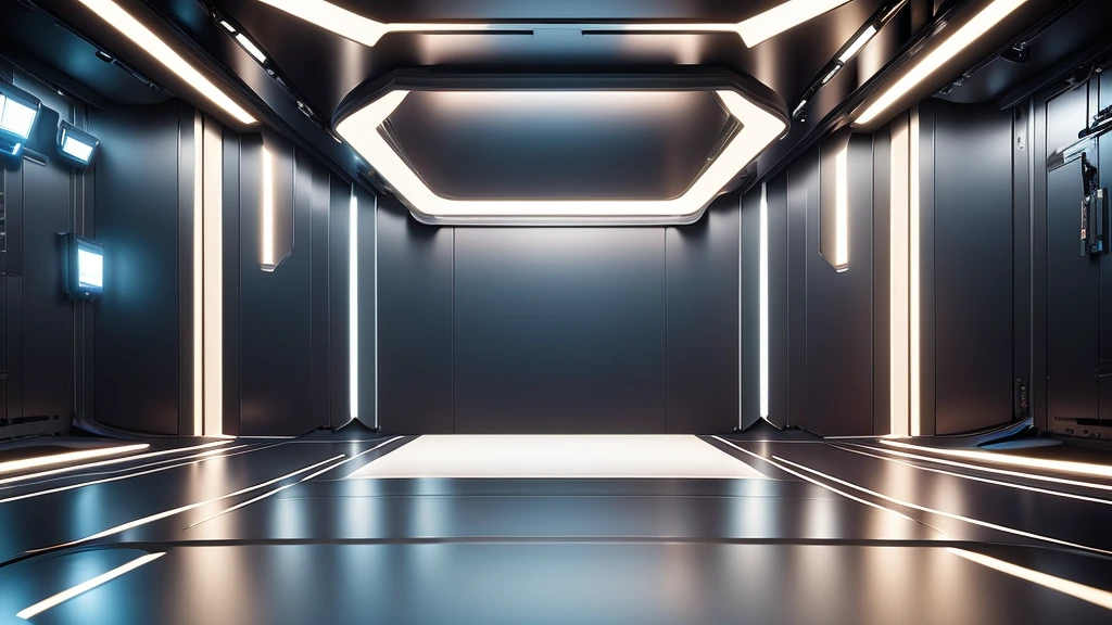 Generate a conceptual image of an exhibition showcasing RTK-related products. The exhibition should include posters with information about RTK and the products, incorporating technological elements. The design should feature professional and futuristic elements such as digital grids, glowing lines, and high-tech icons. The overall style should be sleek and sophisticated, emphasizing the precision and innovation of navigation and positioning technology.