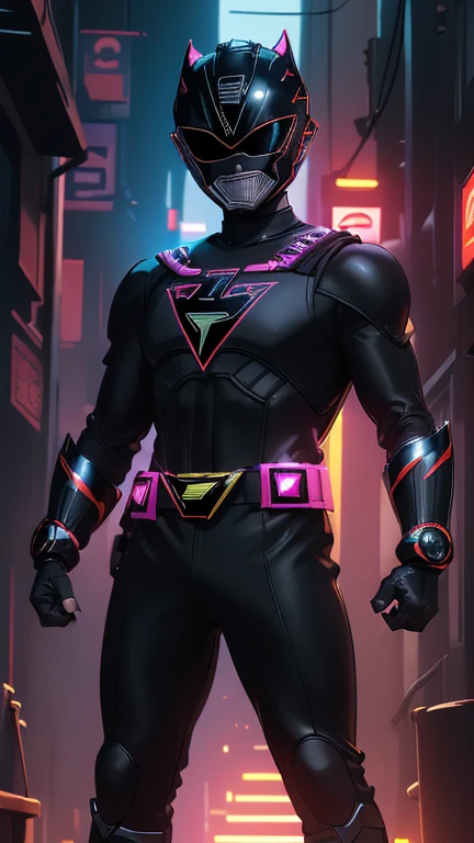 best quality,masterpiece,1boy,solo,(((13years old))),japanese boy,an extremely cute and handsome boy,highly detailed handsome face and eyes,petit,cute face,lovely face,baby face,shy smile,show teeth, Blonde hair,short hair,flat chest,skinny,slender,(((wearing Black Power Rangers costume, black superhero helmet,black hero mask style))),(((standing in Dark Midnight Neon Glow light Cyberpunk Metropolis city))),he is looking at the viewer,