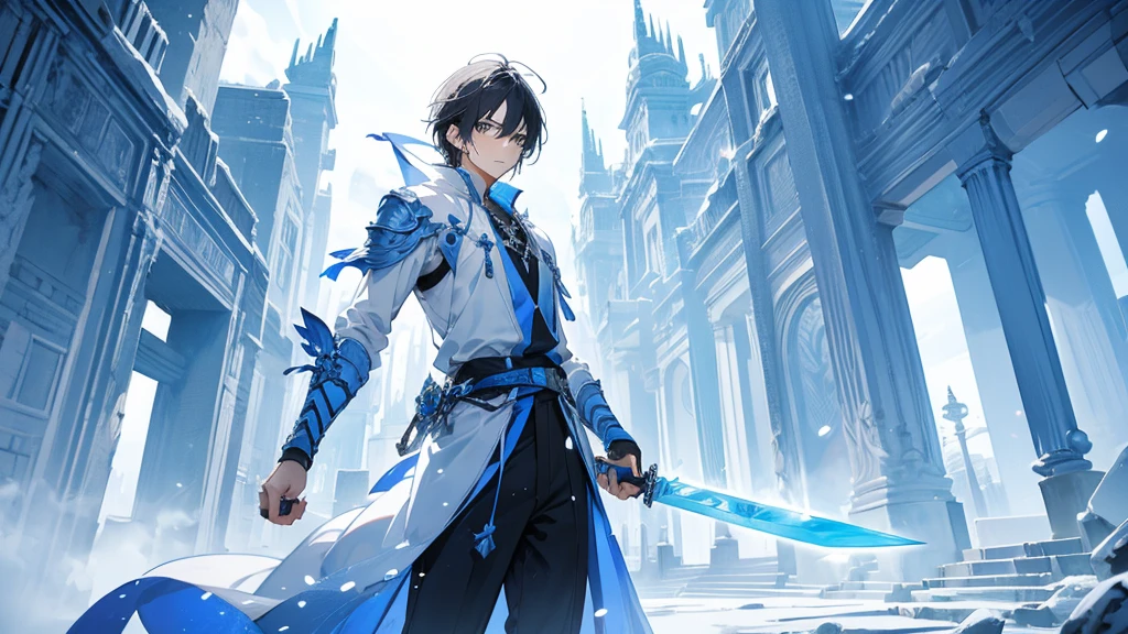 Ice Swordsman standing in the Ice Temple。