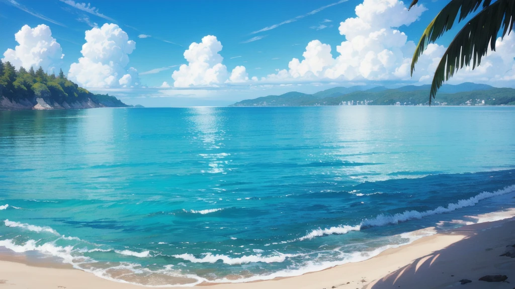 Beautiful blue sea、blue sky