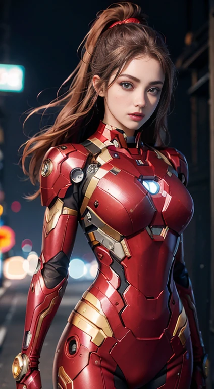 (1girl:1.3), solo, __body-parts__, official art, unified 8k wallpaper, super detailed, beautiful and aesthetic, beautiful, masterpiece, best quality, raw, masterpiece, super fine photo, best quality, super high resolution, photorealistic , sunlight, full body portrait, amazing beauty, dynamic pose, delicate face, vibrant eyes, she is wearing a full body futuristic Iron Man mech, red and gold color scheme, new york city background, Detailed face, blurred background, , gorgeous, sharp focus, volumetric fog, 8k uhd, high quality, film grain, fair skin, blue eyes