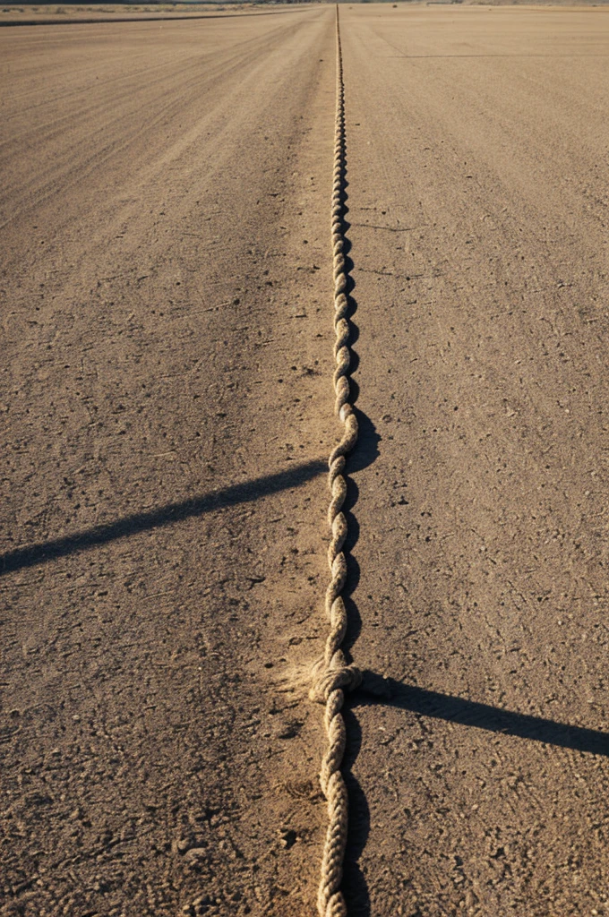  A rope stretched a certain distance parallel to the ground.