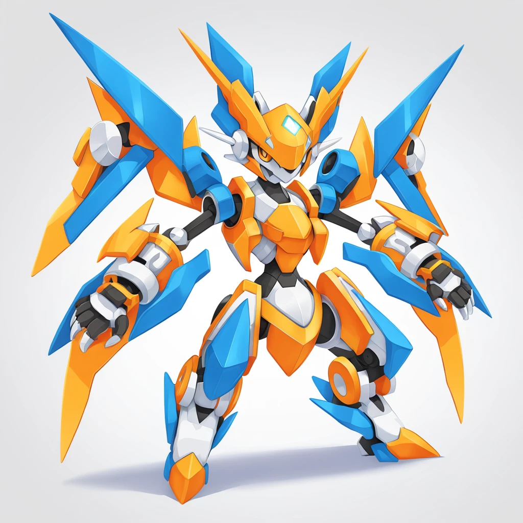 Mecha Android in dragon type art style
