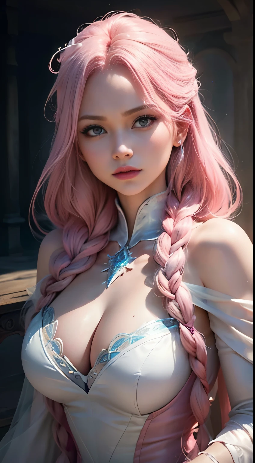 eleven (rose quartz SU-Elsa frozen Disney Tinker waifu mezclando modelos .) (ultra FUSION of white and pink hair) Highly detailed CG unity 8K wallpaper, style photo, complex, high détail, dramatic, highest quality film still image, very detailled, work of art, best qualityer, design of character, Elsa, Elsa from Frozen,Pink Diamond Fusion (( estilo dark)), realistic ultra-detailed rendering style, naturallight, sharp design of character, (difficult focus, 8K), (((natural skin texture))), 8K textures, soft cinematic lighting, Adobe Lightroom, darkness room, hdr, sophisticated, chic, rich details details, Sharp focus appearance) )), calming hues, Frenzy of details, intricate-detail, super detaill, low-contrast, Soft film lighting, opaque colors, Exposure Mix, hdr, disappear, 35mm, f/1.4, iso, f16, 25 sec.