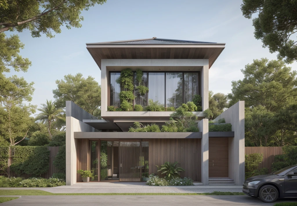((best quality)), ((masterpiece)), (detailed), perfect face, ((Masterpiece)), (best quality), (ultras Realistic), 8k, Raw photo, a rendering of a modern house with vietnamese roof anh brick yard , realistic garden, contemporary house, exterior design, wide establishing shot, modern house, in style of simplified realism, concept house, realistic building, front elevation view, wide angle exterior 2022, inter dimensional villa, building facing, sharp focus ilustration hq, modern style, realistic establishing shot, concept house, wide angle exterior 2022, precise architectural rendering, inter dimensional villa, award-winning render, front-view, mid-view, detailed rendering, architectural render, architecture render, modern house, architectural visualization, realistic architecture, insanely detailed rendering, exterior , trees landscape, sky wood paneled ceiling, a rendering of a modern house with a garden, precise architectural rendering, high quality rendering, award-winning render, professional render, beautiful 3 d rendering, beautiful rendering, architectural rendering, a photorealistic rendering, luxcore render, stunning render, an award winning digital render, beautiful rendered, high-quality render, architectural 3 d render, artistic render, a view of a garden with lots of flowers and plants, in a cottagecore flower garden, cottagecore flower garden, lush flowery outdoors, garden with flowers, flower garden summer morning, lots of plants and flowers, lush garden surroundings, lush chic garden, with a french garden, lush plants and flowers, home and garden, garden at home, homes and gardens, permaculture, with a garden, sustainable architecture, gardening, green house, homes and garden magazine, beautiful house on a forest path, vegetal architecture, a rendering of a modern house with a small balcony and a bancony , precise architectural rendering, modern house, contemporary house, concept house, street,
