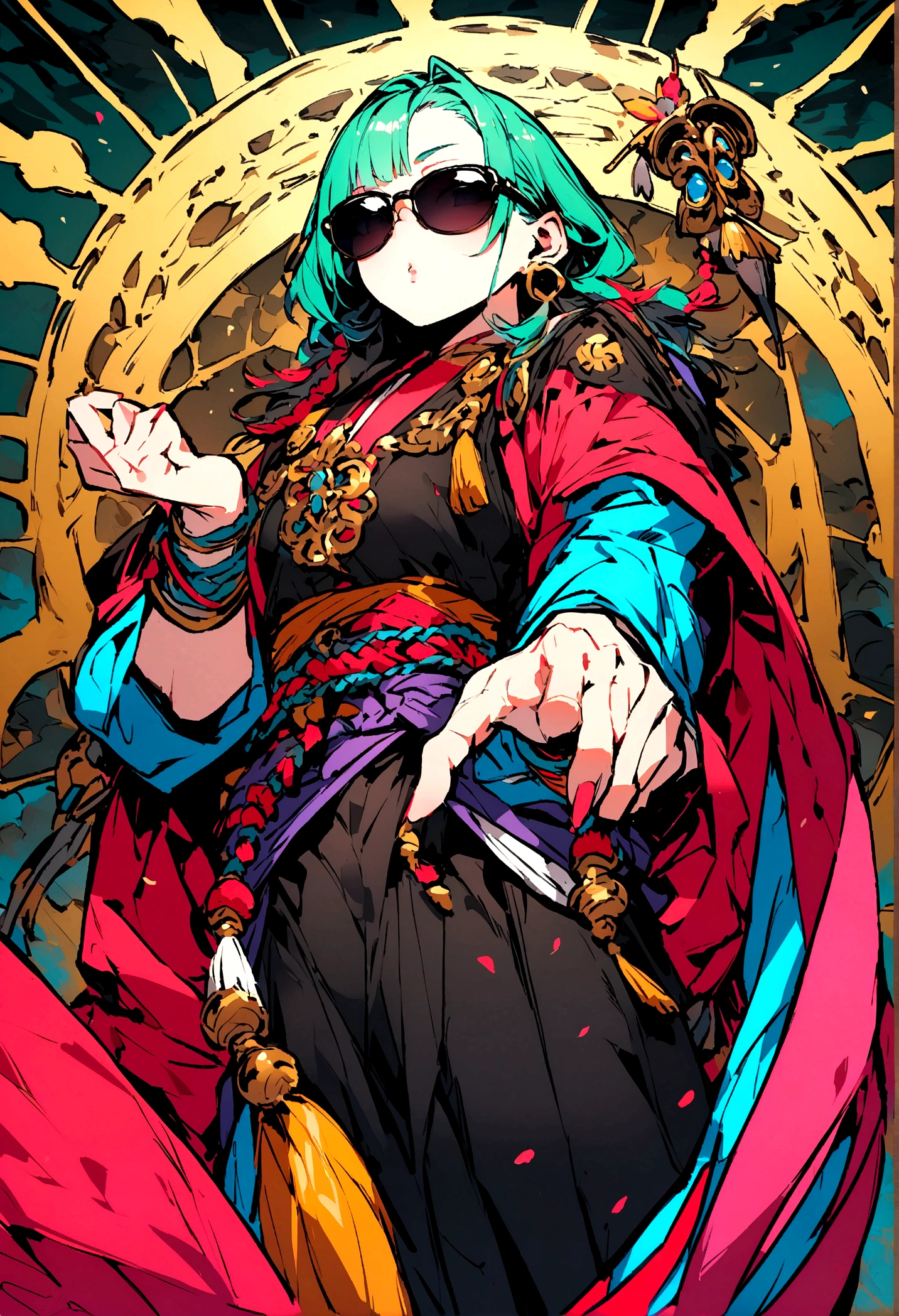 Japanese monk、Small、Expert、strongest、sunglasses