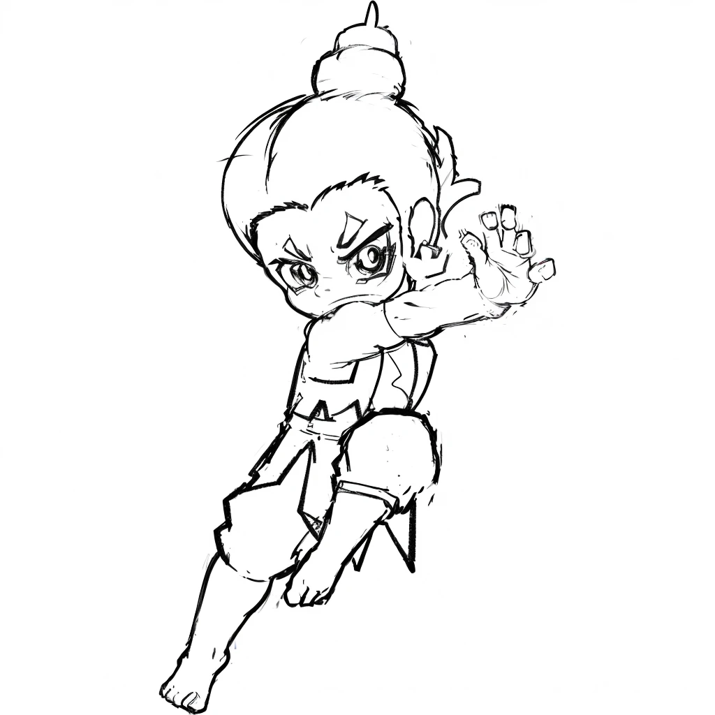 a drawing of a cartoon character with a big head and a big nose, fight pose, fighting pose, attack pose, fighter pose, simple lineart, fighting stance, bold lineart, character posing, various pose, intense line art, pudica pose gesture, intimidating pose, clean lineart, thick lineart, heroic kicking pose, neutral pose