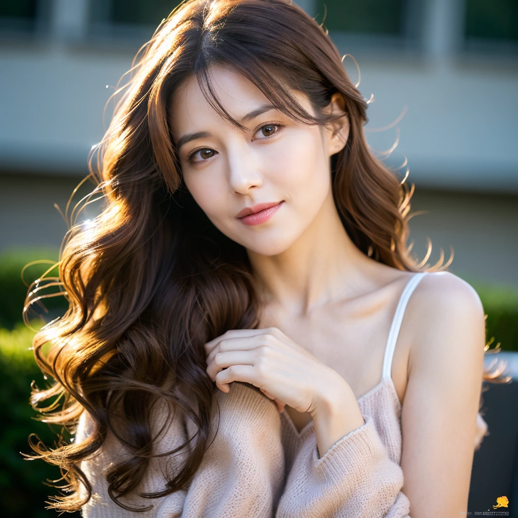Beautiful mature woman with beautiful wavy long hair, Naughty Mature Woman, Ultra-high resolution,(Realistic:1.4), ((Highest quality)), ((masterpiece)), (be familiar with),