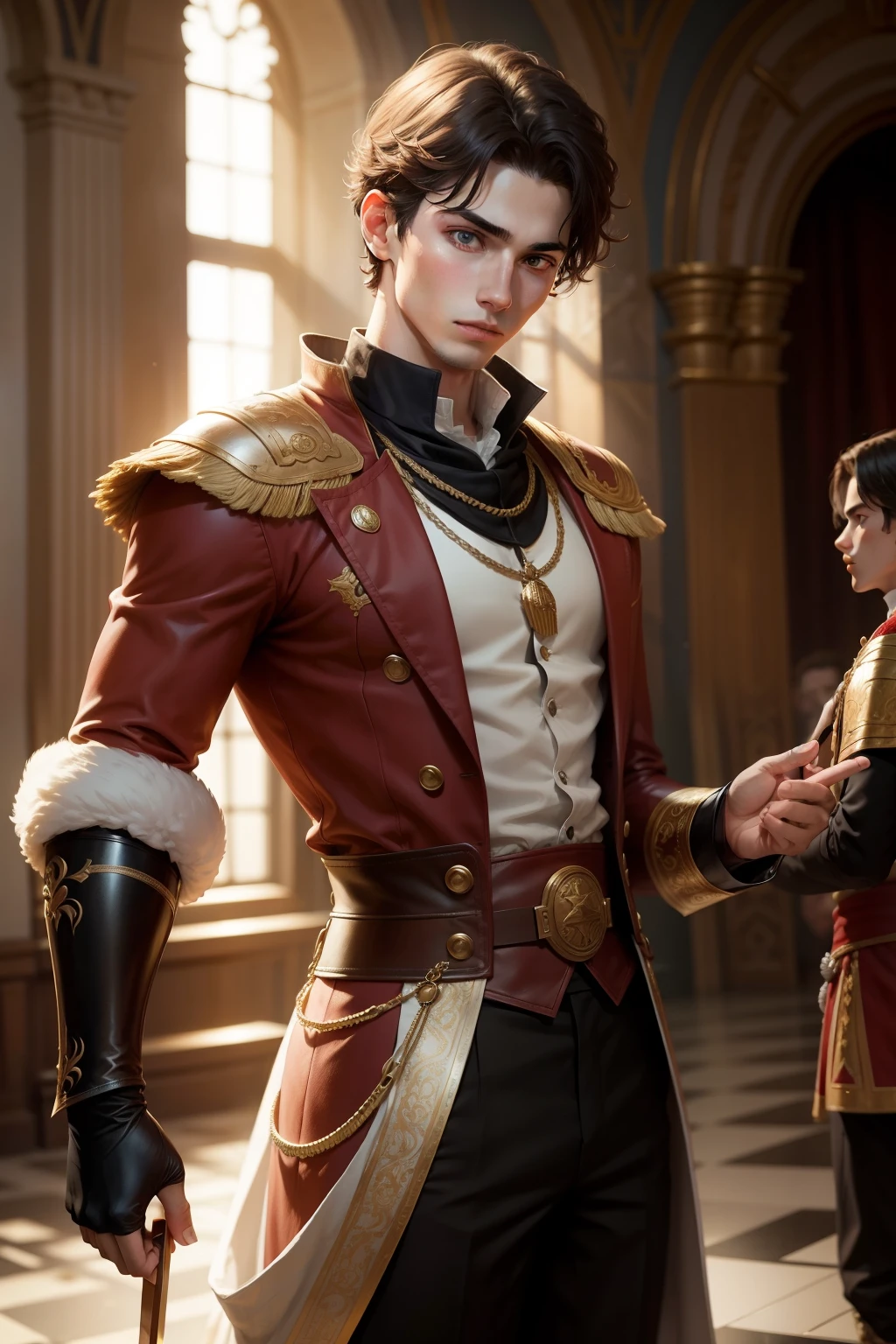 A young man challenging the king